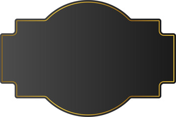 Black Gradient Decorative Frame with Gold Outline