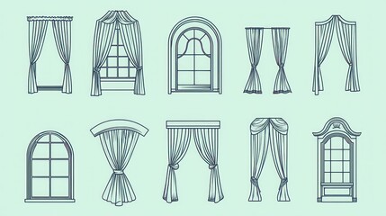 Elegant window curtain and frame designs