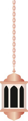 Rose Gold Pink Hanging Lantern Eid Ramadan Islamic Decoration