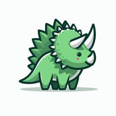 Fototapeta premium donosaurus tryceratops vector illustration