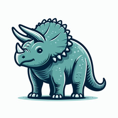 donosaurus tryceratops vector illustration