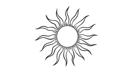 Sun Design, Simple, Outline