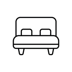 Bed icon vector stock illustration