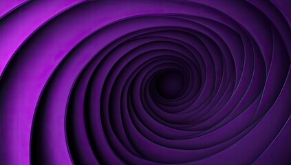 Obraz premium Deep purple spiral vortex, abstract 3D design