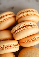 pile of macaroons sitting on top of each other