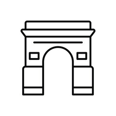 Triomphe icon vector stock illustration