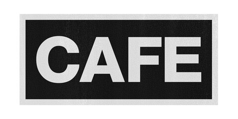 bold cafe sign, no background