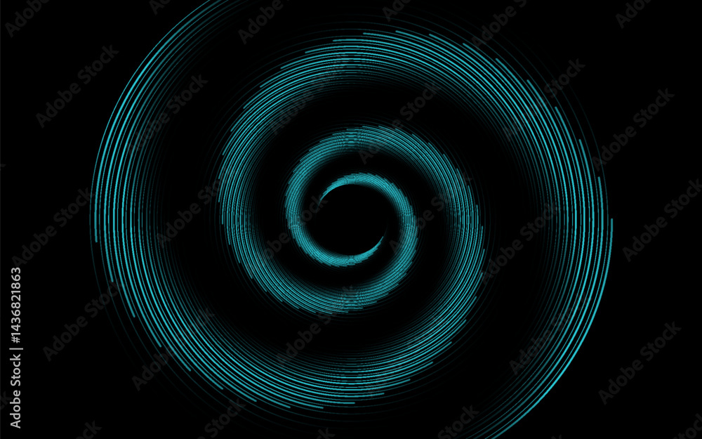 Poster spiral sound wave rhythm line dynamic abstract vector background