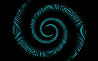 Spiral sound wave rhythm line dynamic abstract vector background