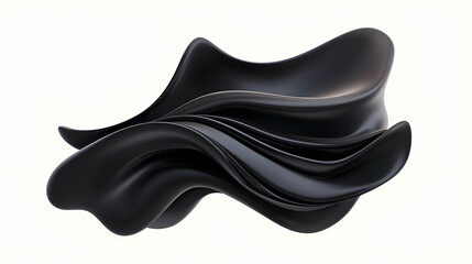 Obraz premium Abstract Black Liquid Smoke 3D Texture
