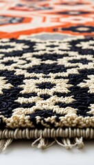close up of a rug on a table