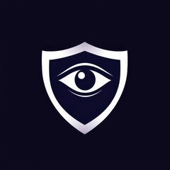 A sleek logo featuring an eye within a shield, symbolizing protection and vigilance.