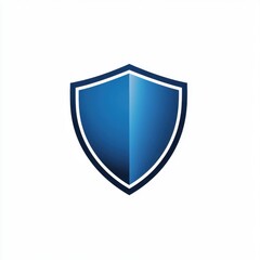 Stylized blue shield icon symbolizing protection and security.