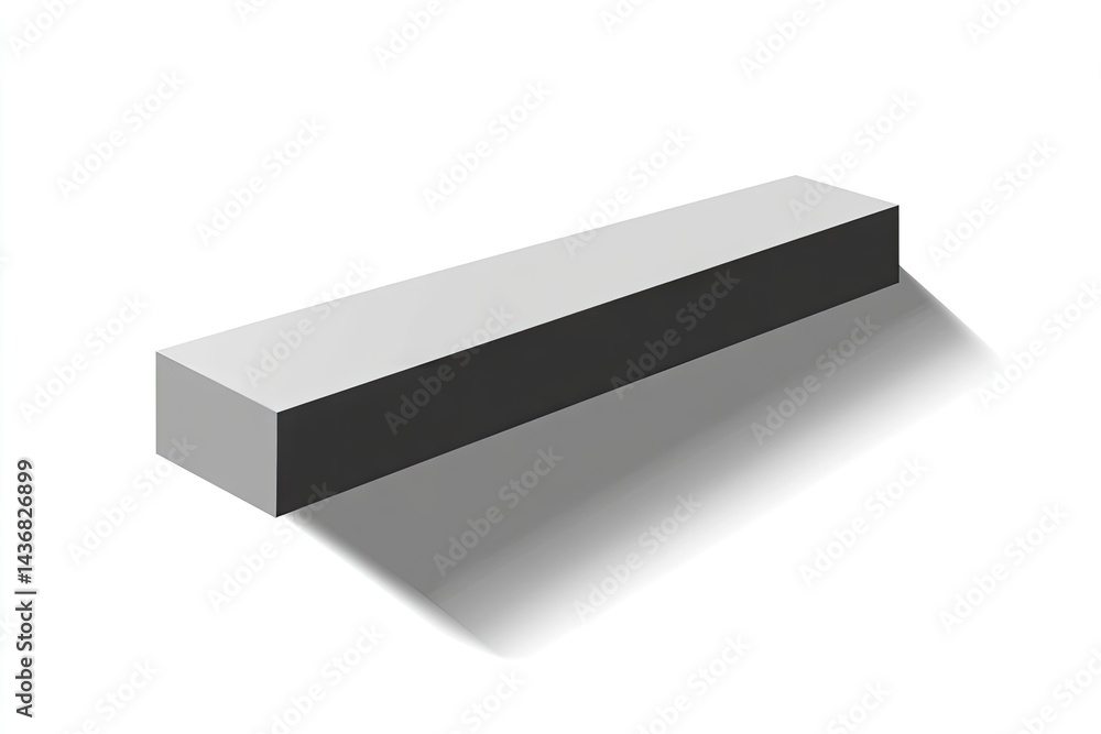 Aufkleber simple rectangular 3d shape