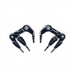 Futuristic robotic hands poised for action, showcasing advanced design and functionality.