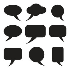 Vector Set Of Speech Bubble. Bubble Message Set