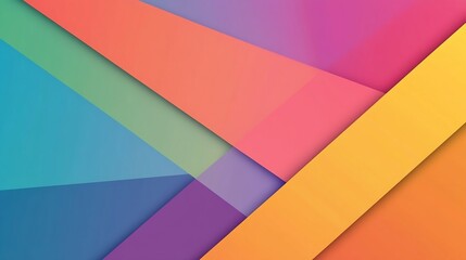 Obraz premium Abstract Composition of Overlapping Pastel Geometric Shapes