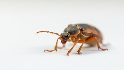 Close-up of a single bug on pure white background, zoology, design