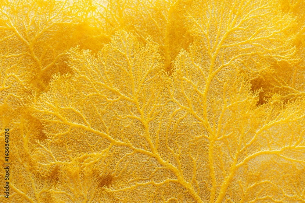 Poster close-up view of multiple yellow branched structures