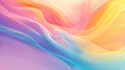 Abstract Pastel Wave Background with Flowing Colors