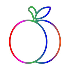 Apricot line gradient icon