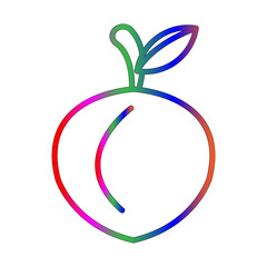 Peach line gradient icon