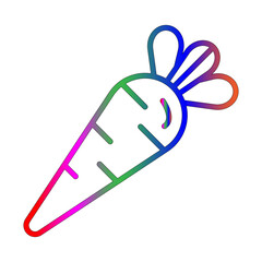 Carrot line gradient icon