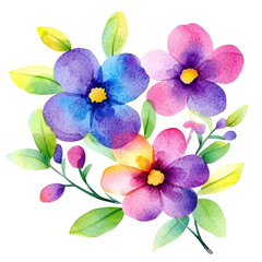 Fototapeta premium Beautiful colorful floral bouquet illustration