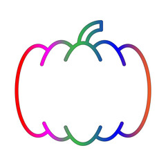 Obraz premium Pumpkin line gradient icon