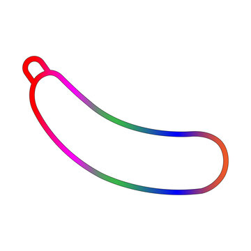 Pointed gourd line gradient icon