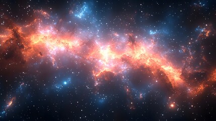 Naklejka premium Colorful nebula abstract space background image