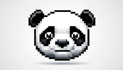 Obraz premium Pixel panda icon