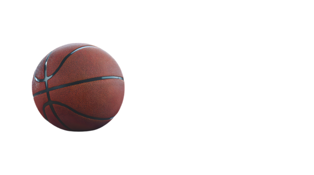 Professional basketball on illuminated maple hardwood court background for sports marketing