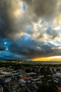 Storm moving by in San Juan Puerto Rico 
