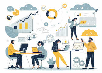 Fototapeta premium business people in the office