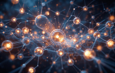 Close up of molecule