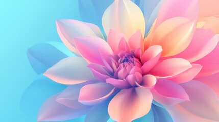 Pastel Pink and Orange Flower Blossom Close Up
