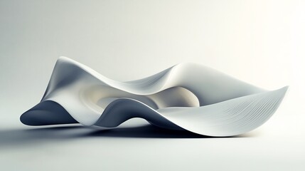 Abstract Minimal Digital Art Emphasizing Simplicity and Futuristic Elegance