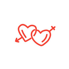 valentine outline illustration