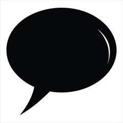 Classic Round Comic Speech Bubble with Pointed Tail
