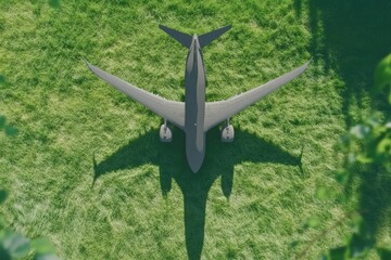 Airplane on Lush Grass