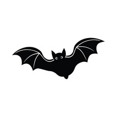 Two Headed Bat Flying Through Mist Silhouette on White