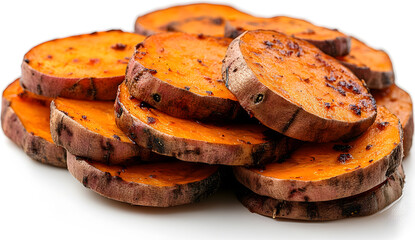 Freshly Sliced Sweet Potatoes &ndash; Perfectly Grilled and Ready to Serve
