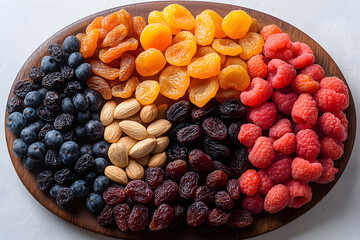 Healthy Dried Fruits and Nuts Platter &ndash; A Colorful and Nutritious Snack