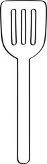 Lined Spatula Cooking Hand Drawn