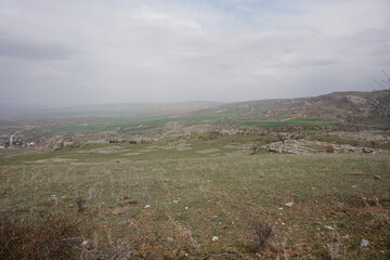 Fototapeta premium Hattusa Ancient City in Corum, Turkiye