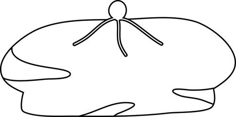 Lined Flatcap Hat Hand Drawn