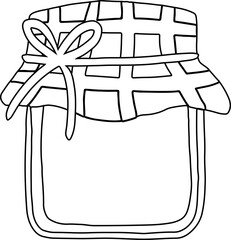 Lined Honey Jar Product Illustration
