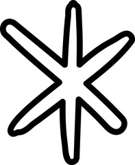 Lined Shinny Star Effect Comic Decoration