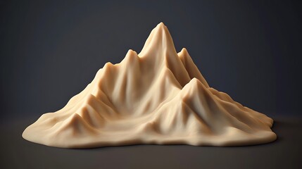 Beige 3 d mountain sculpture design
